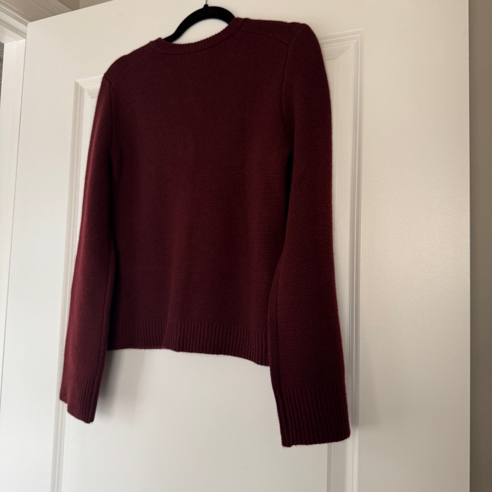 NWT! | QUINCE Mongolian Cashmere Structured Cardigan Sweater | Rich Burgundy | S - Picture 7 of 14